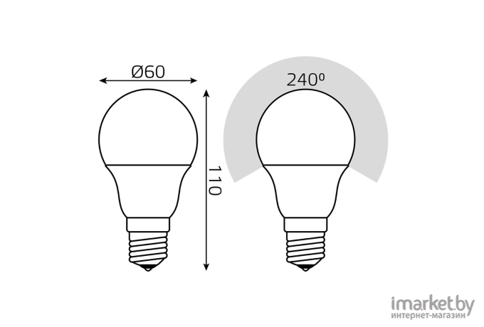 Лампа Gauss LED [102502110-S]