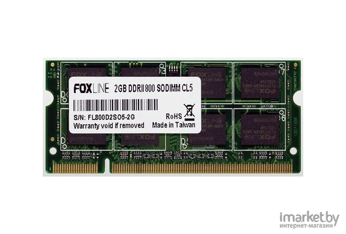 Оперативная память Foxline SODIMM 2GB 800 DDR2 [FL800D2S5-2G]