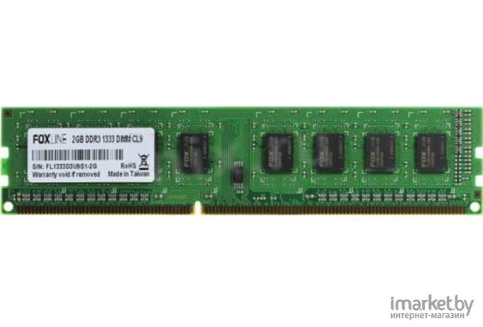 Оперативная память Foxline DIMM 2GB 1333 DDR3 [FL1333D3U9S1-2G]