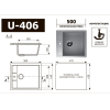 Кухонная мойка Ulgran U-406 342 графитовый
