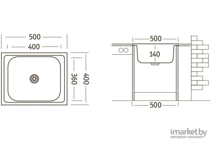 Кухонная мойка Ukinox STD500.400 4C C
