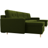 П-образный диван Лига Диванов Белфаст микровельвет зеленый (31558)