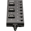 USB-хаб Ginzzu GR-487UB Black