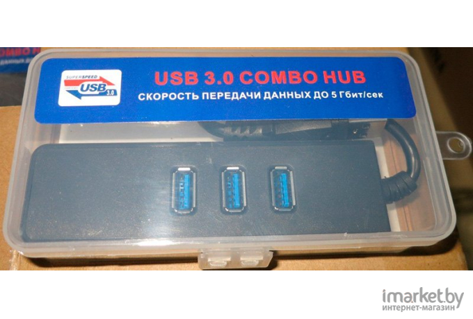 USB-хаб Orient JK-340 черный [30028]