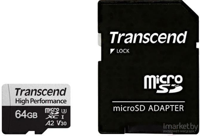 Карта памяти Transcend 64GB UHS-I U3 microSD [TS64GUSD330S]