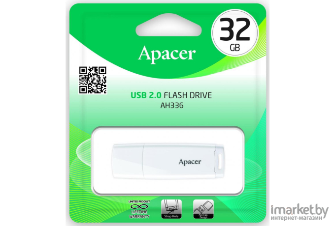 Накопитель USB-Flash (флешка) USB Apacer AH336 32GB AP32GAH336W-1