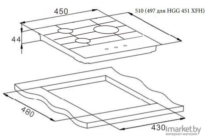 Варочная панель Weissgauff HGG 451 WFh
