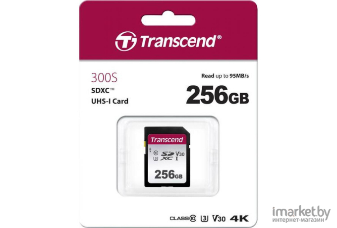 Карта памяти Transcend 256GB UHS-I U3 SD [TS256GSDC300S]