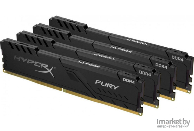 Оперативная память Kingston HyperX Fury DDR 4 DIMM 32Gb PC25600 Black [HX432C16FB3K4/32]