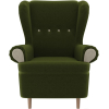 Кресло Лига Диванов Торин микровельвет зеленый/бежевый (100931)