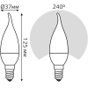  Gauss Лампа Gauss LED Свеча на ветру E14 6.5W 520lm 3000K 1/10/50 [104101107]