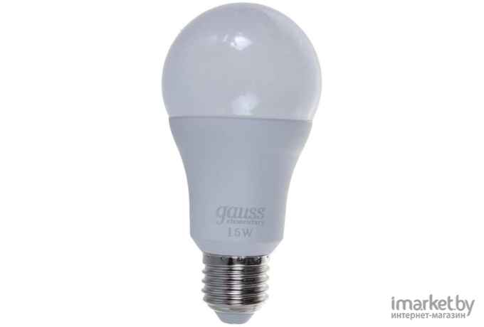  Gauss Лампа Gauss LED Elementary A60 15W E27 1320lm 3000K 1/10/50 [23215]