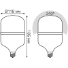  Gauss Лампа Gauss Elementary LED T120 E27 42W 3600lm 180-240V 4000K 1/12 [63224]