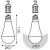  Gauss Лампа Gauss LED A60 7W E27 470lm 4100K с Li-Ion аккумулятором 1/10/60 [102402207]