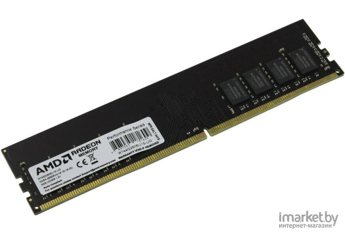 Оперативная память AMD DDR4 4Gb 2666MHz PC4-21300 DIMM [R744G2606U1S-UO]
