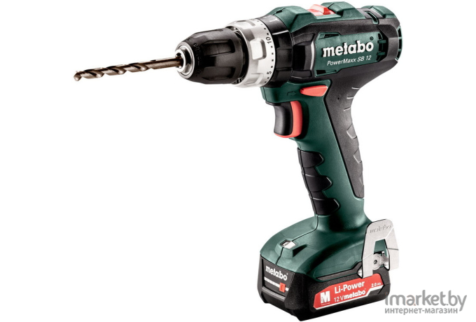 Дрель-шуруповерт Metabo PowerMaxx SB 12 кейс в комплекте [601076500]