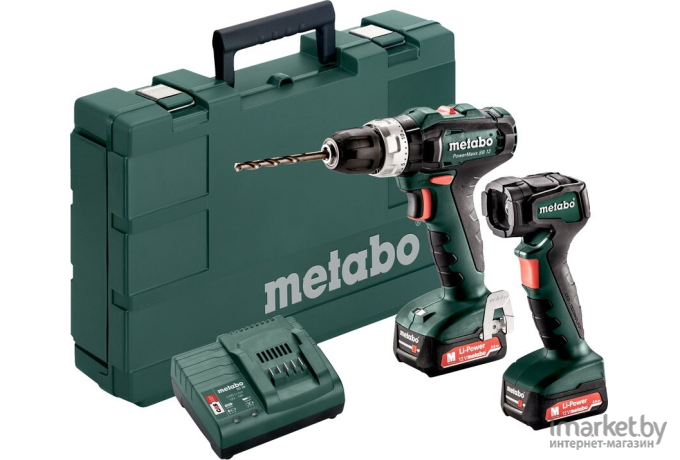 Дрель-шуруповерт Metabo PowerMaxx SB 12 кейс в комплекте [601076500]