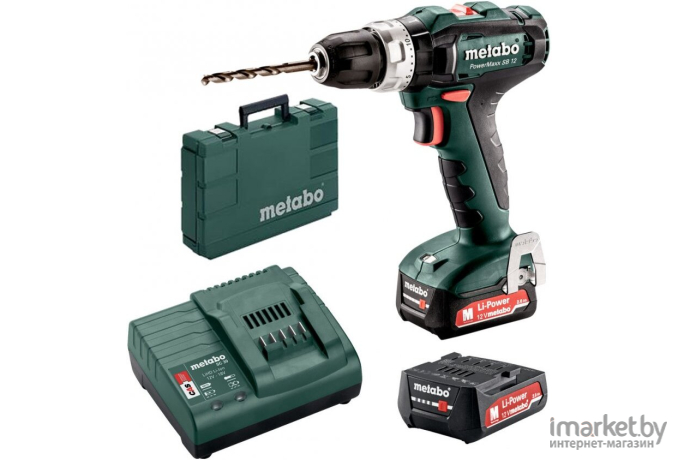 Дрель-шуруповерт Metabo PowerMaxx SB 12 кейс в комплекте [601076500]