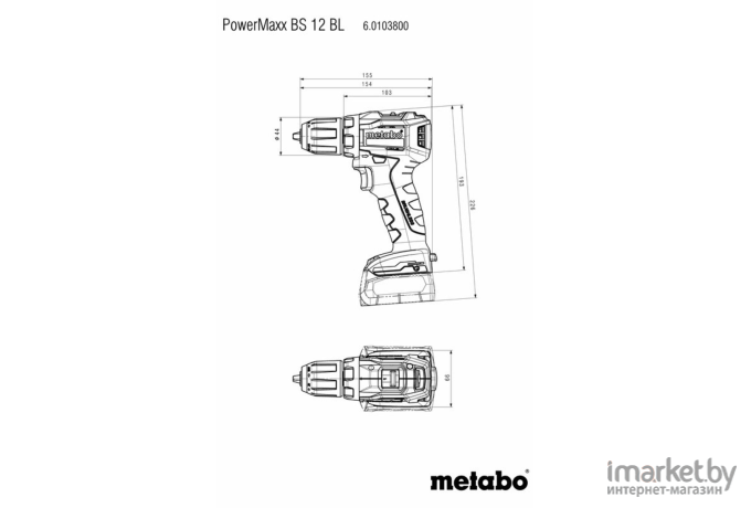 Дрель-шуруповерт Metabo PowerMaxx BS 12 BL кейс в комплекте [601038500]