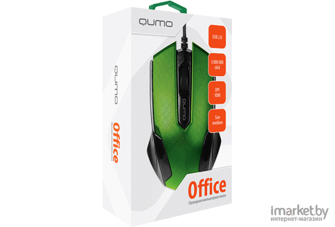 Мышь QUMO Office M14 зеленый