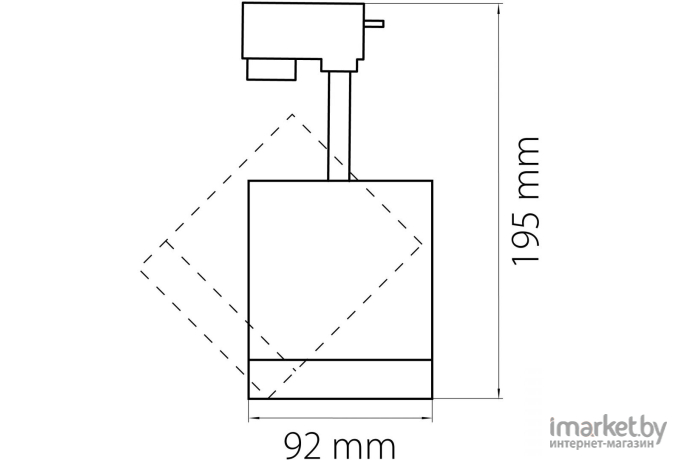 Светильник на шине Lightstar 301262 Светильник для 1-фазного трека CANNO LED 15W 960LM 30G БЕЛЫЙ 3000K IP20 (в комплекте), шт