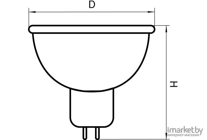  Lightstar 921705*** Лампа HAL 12V MR16 G5.3 35W 60G ALU RA100 2800K 2000H DIMM, шт