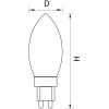  Lightstar 940472  Лампа LED 220V C35 G9 5W=40W 280LM 360G 2700-3000K  20000H (в комплекте), шт