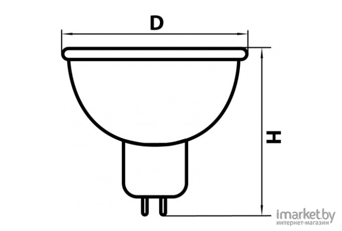  Lightstar 940212 ЛАМПА LED 220V MR16 G5.3 6.5W=60W 325LM 180G  FR 2800K 20000H, шт