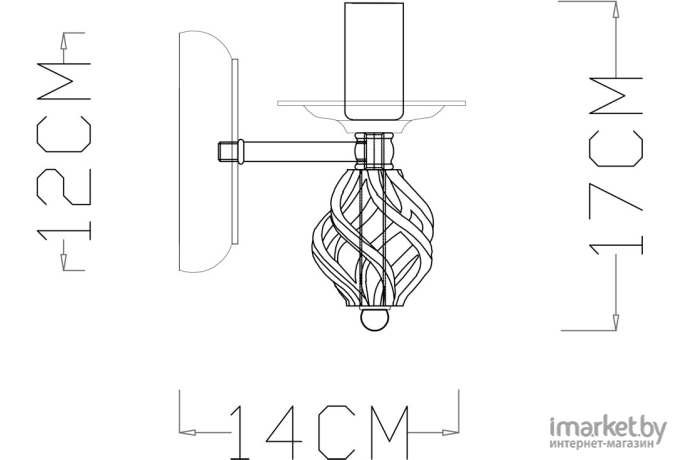 Бра ARTE Lamp A4550AP-1CK