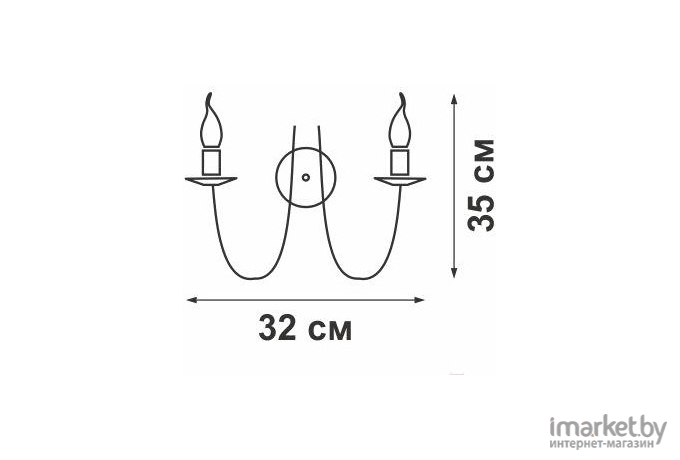 Бра Vitaluce Светильник настенный  V1477/2A, 2хЕ14 макс. 60Вт