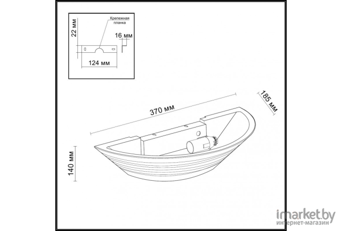 Бра Odeon Light 3551/1W ODL18 000 белый гипсовый Настенный светильник IP20 E14 40W 220V GIPS