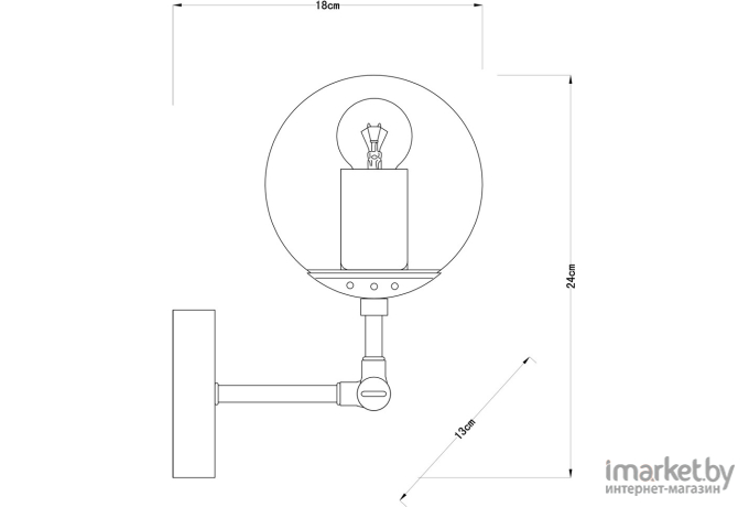 Бра ARTE Lamp A1664AP-1BK