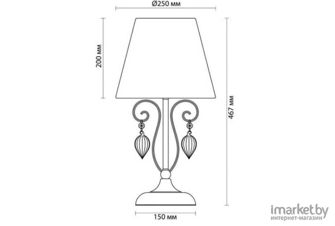  Odeon Light 3921/1T ODL18 359 бронза/ткань/стекло Настольная лампа IP20 E14 40W 220V NIAGARA