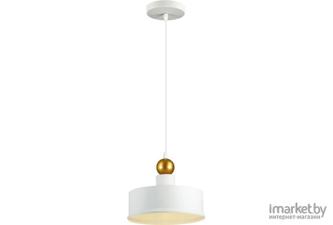 Потолочный подвесной светильник Odeon Light 4090/1 белый/золотой Е27 1*40W BOLLI