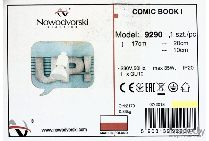  Nowodvorski Светильник настенный Nowodvorski COMIC BOOK I 9290