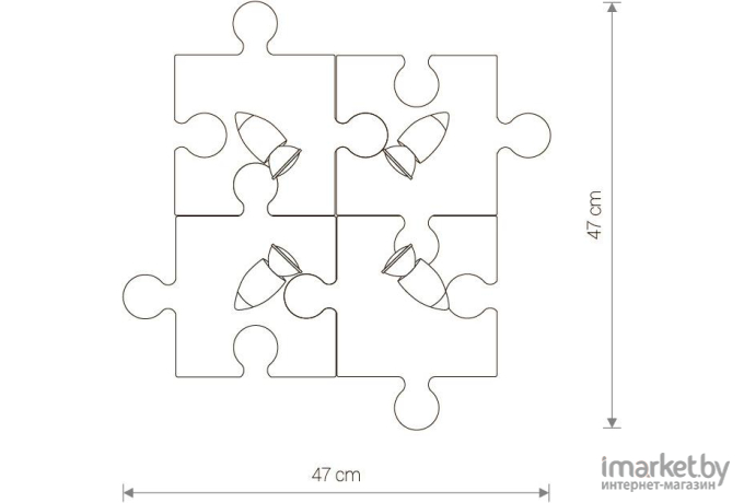  Nowodvorski Светильник настенно-потолочный Nowodvorski PUZZLE GRAY IV 9728