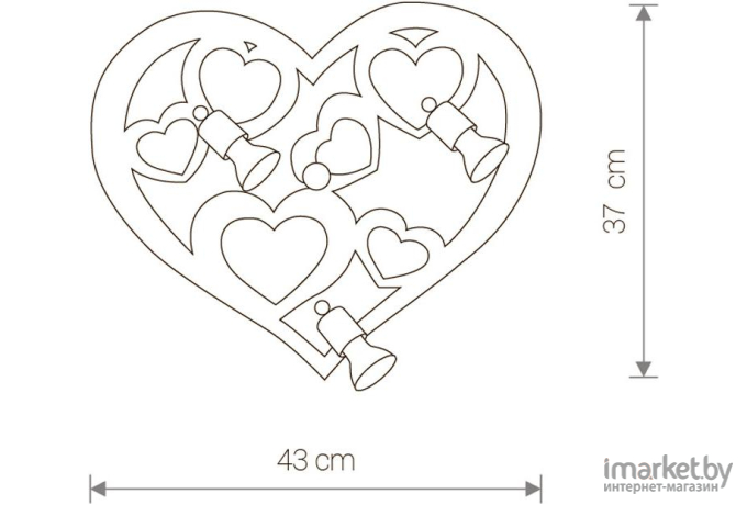  Nowodvorski Светильник настенный Nowodvorski HEART III 9064