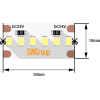  SWG Лента светодиодная стандарт 2216, 300 LED/м, 19,4 Вт/м, 24В , IP20, Цвет: Теплый белый [SWG2A300-24-19.2-WW]