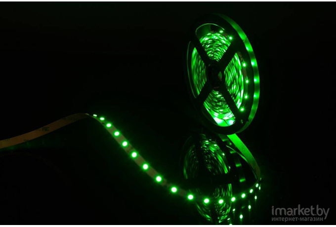  SWG Лента светодиодная стандарт 3528, 60 LED/м, 4,8 Вт/м, 12В , IP20, Цвет: Зеленый [SWG360-12-4.8-G]