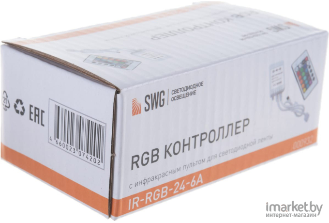  SWG LED RGB контроллер 6А 12/24 Вольт, ИФ 24 кн [IR-RGB-24-6A]