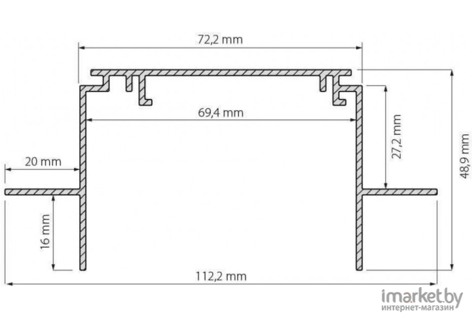  Arlight Профиль-держатель TEK-POWER-RW70F-GH16-2000 [019885]