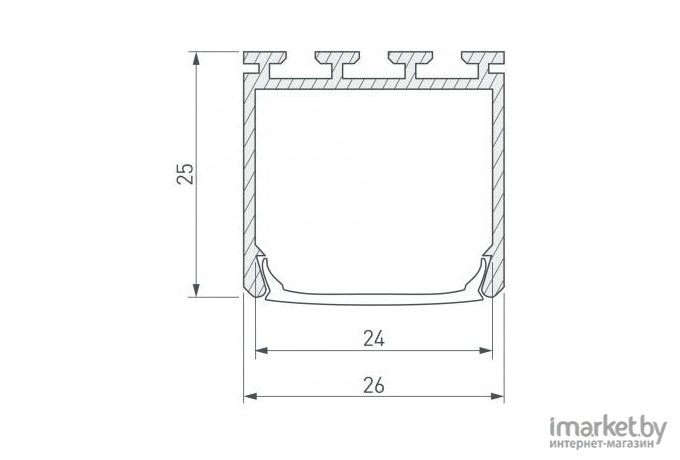  Arlight Профиль PLS-LOCK-H25-2000 ANOD [016386]