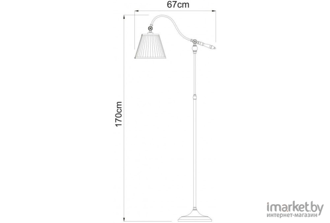 Торшер ARTE Lamp A1509PN-1PB