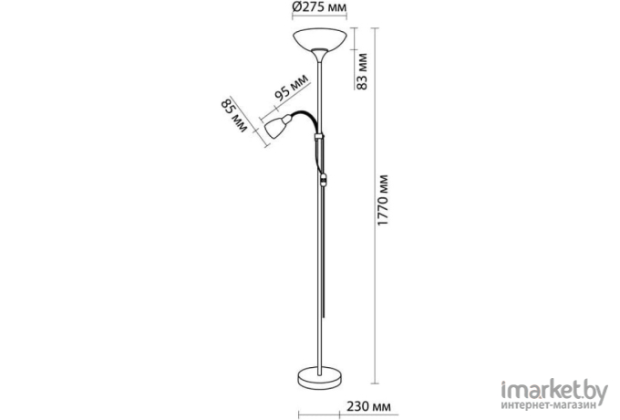 Торшер Odeon Light 2711/F ODL11 684 матовый никель Торшер E14/E27 40W/100W 220V TREND