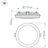 Влагозащищенный светильник Arlight Светодиодная панель LTD-135SOL-20W Day White [020711]