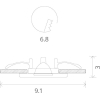 Влагозащищенный светильник ARTE Lamp A2024PL-1AB