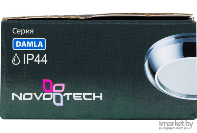 Влагозащищенный светильник Novotech 370386 NT18 384 хром Встраиваемый светильник GX5.3 50W 12V DAMLA