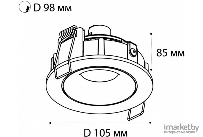 Встраиваемый светильник ITALLINE DE 200 BLACK