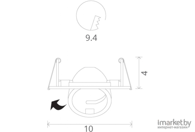 Встраиваемый светильник ARTE Lamp A4009PL-1WH