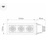 Встраиваемый светильник Arlight CL-KARDAN-S260x102-3x9W Day (WH, 38 deg) [024132]